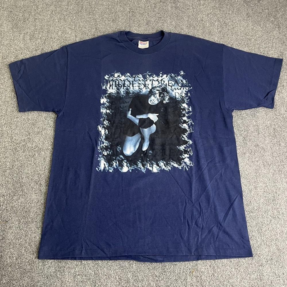 Vintage‎ Tina Turner T-Shirt Adult XL Blue Wildest Dreams Tour Hanes Tee 90s